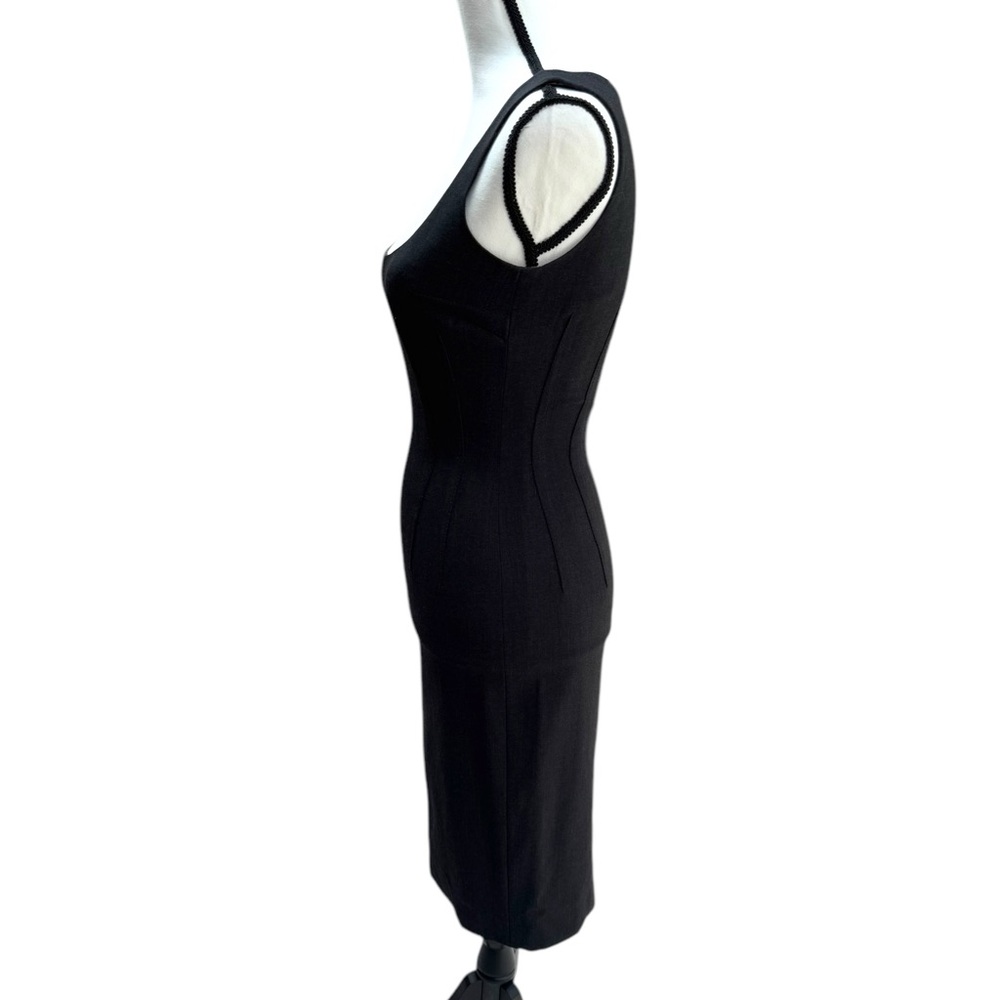 Dolce & Gabanna Sheath Dress Charcoal Sz 38 - Picture 9 of 15